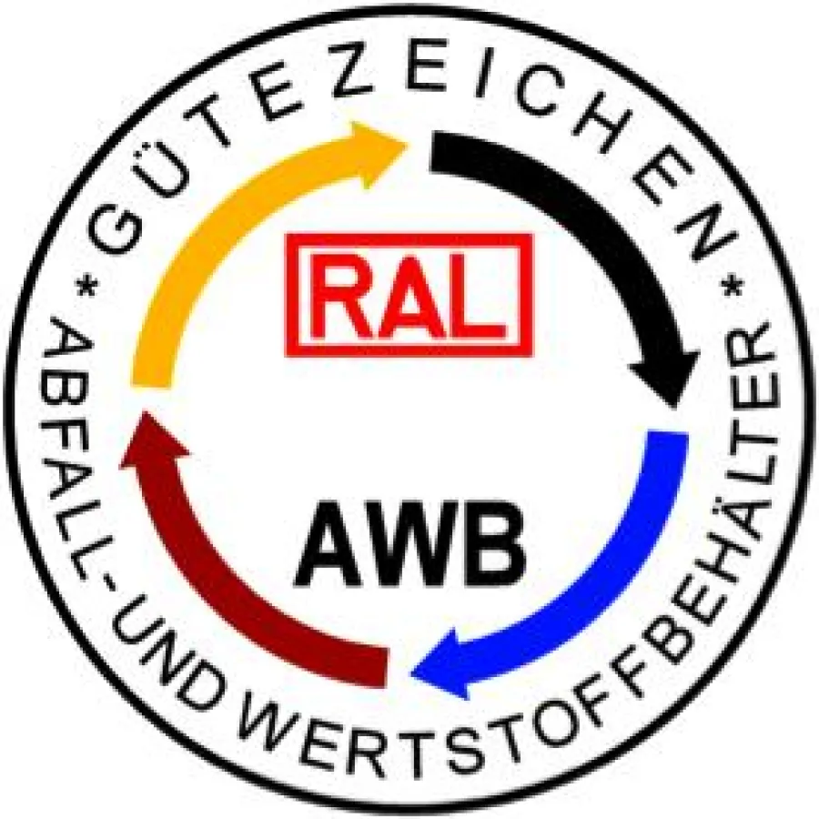 Bild: RAL Gütezeichen Abfall- und Wertstoffbehälter / Bildnachweis: RAL