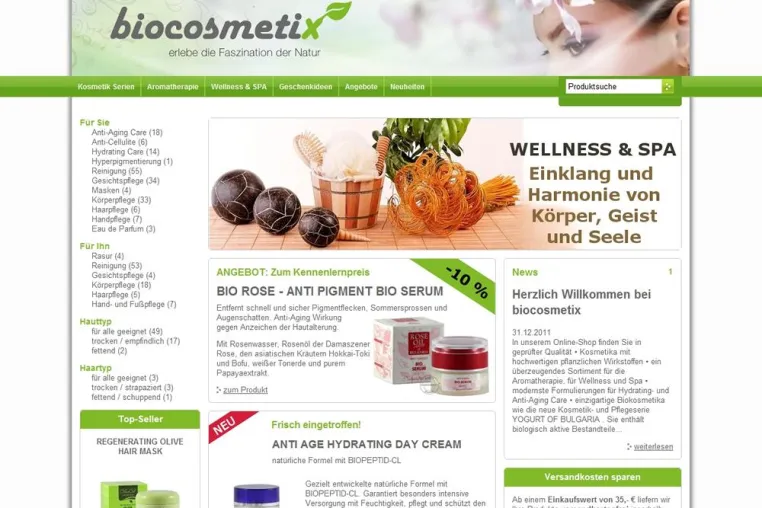 Bild: Intera launcht biocosmetix-Shop auf Basis von OXID eShop