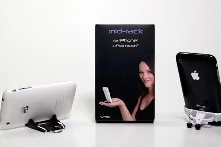 Bild: Innovative Unterstützung für das iPhone: das Halterungsset von mid-rack.com
