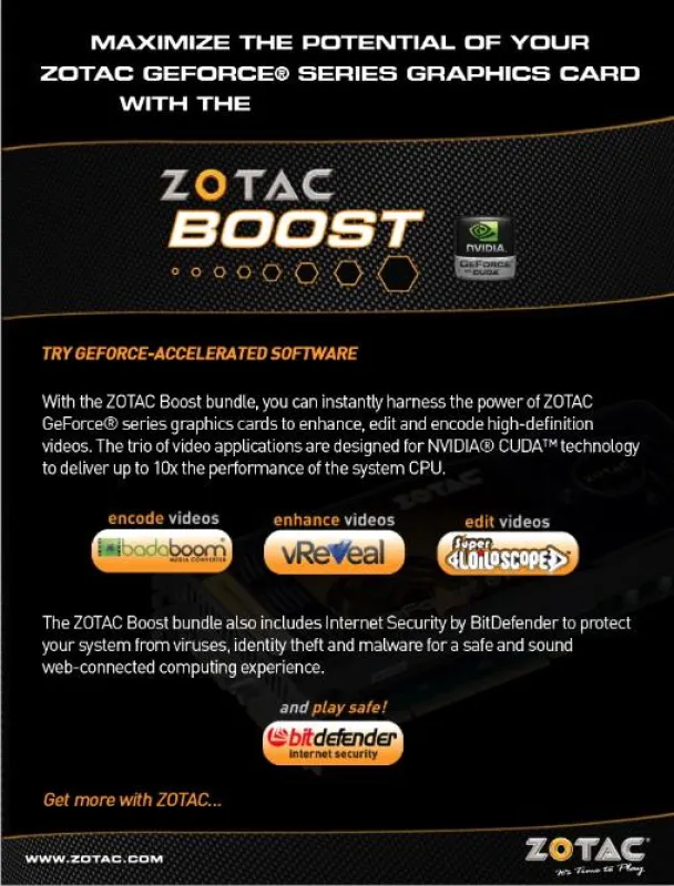 ZOTAC Boost Software Bundle