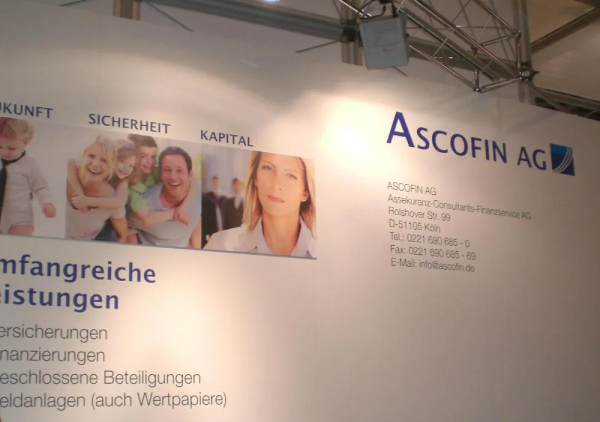 So ansprechend wie das Angebot - der Messestand der ASCOFIN AG