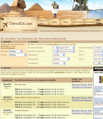 Bild: Uberall24.com bietet ausgewählte Reiseangebote der führenden Reiseportale im Überblick