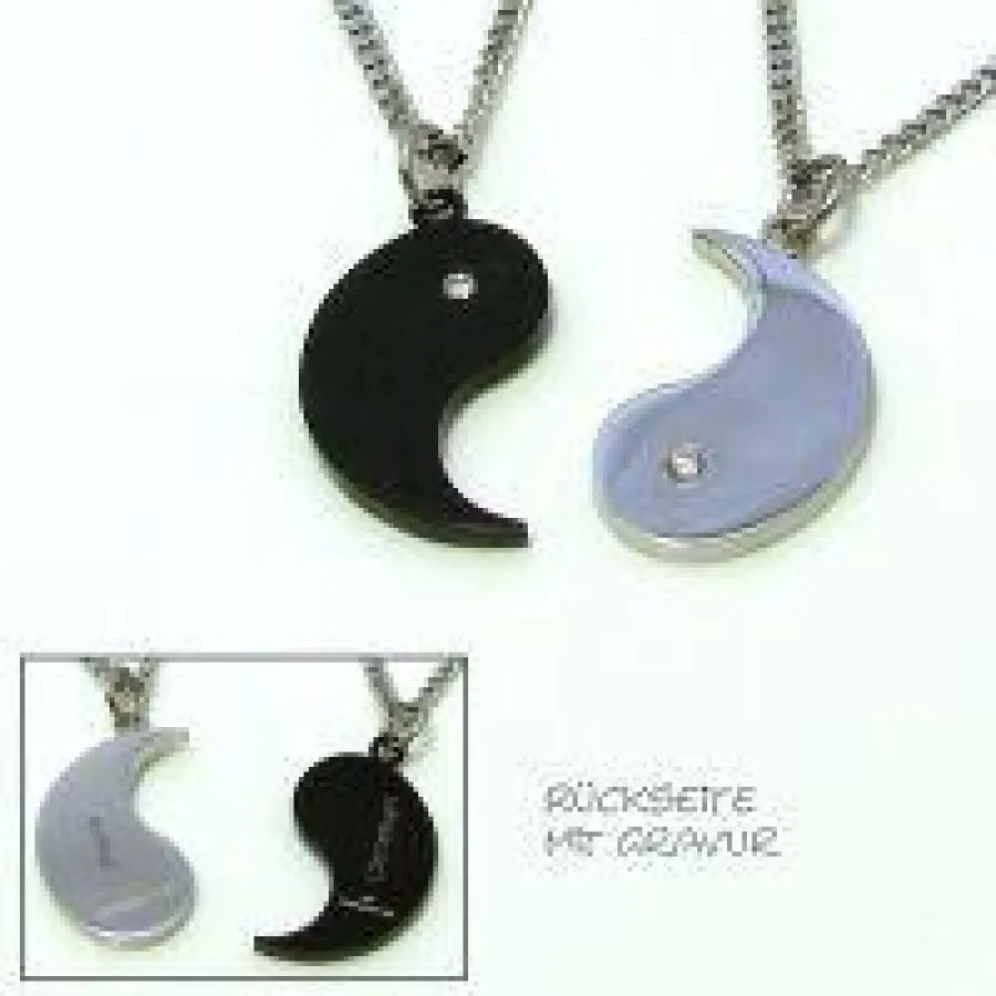 Wunderschöner Partneranhänger als Geschenkidee zu Valentinstag - mit individueller Gravur