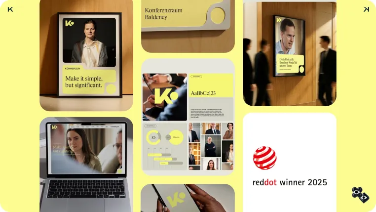 Bild: KittoKatsu mit Red Dot 2025 für Re-Branding Kümmerlein Wirtschaftskanzlei ausgezeichnet