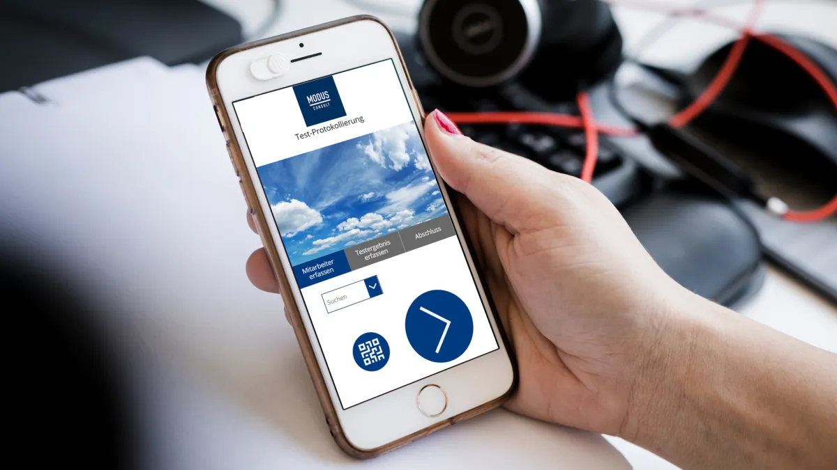 Corona-Selbsttest-App (© MODUS Consult GmbH)