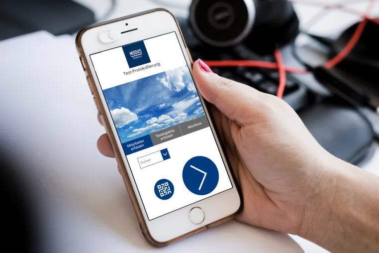 Bild: Corona-Selbsttest-App für Unternehmen 