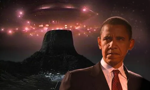 Bild: NASA-'UFO'-Fotos auf Flickr: Präsident Barack Obama und UFOs