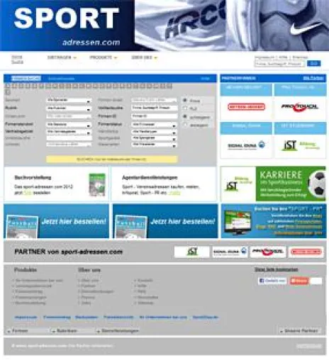 Das Sport Branchenbuch: Stadion, Sportbusiness, Vereinsbedarf Bild: Das Sport Branchenbuch: Stadion, Sportbusiness, Vereinsbedarf