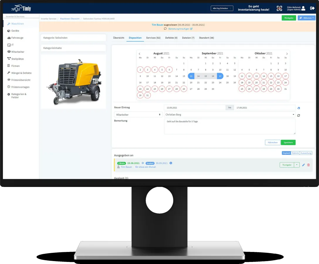 Timly Inventarverwaltung Software - Immer alles im Blick haben (© Timly Software AG)