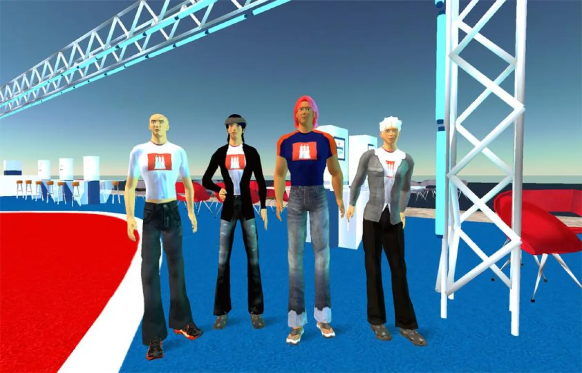 Die Metaboys mit ihren Avataren in Second Life