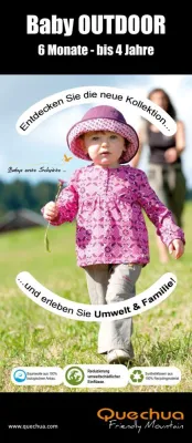 Bild: Verantwortung für Mensch und Umwelt. Mit der Baby-Kollektion 2010 setzt Quechua jetzt auf 100% BIO.