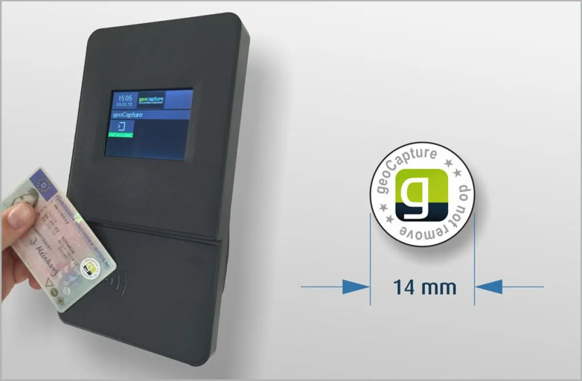 Führerscheinkontrolle am Terminal mit RFID-Aufkleber