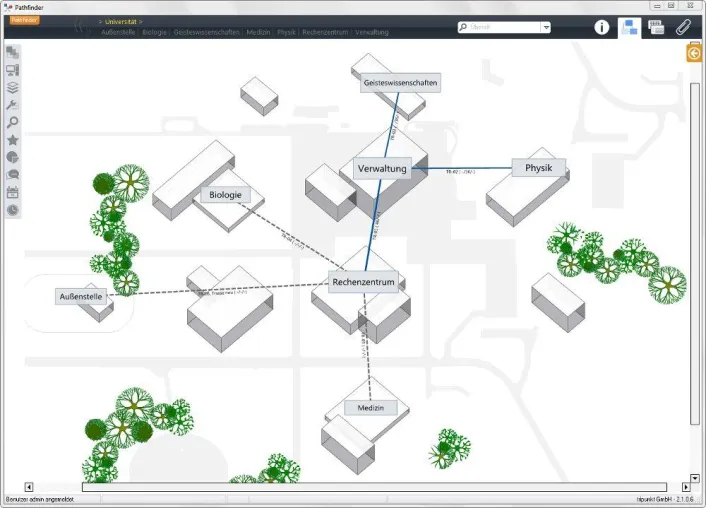 Bild: Grafische Netzwerkdokumentation mit Pathfinder