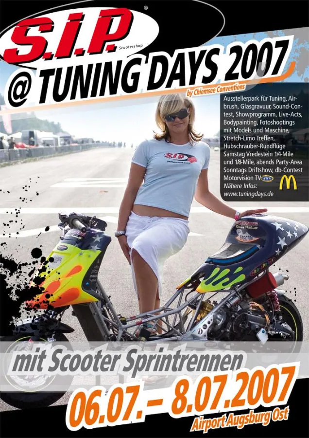 SIP Scootershop veranstaltet ein Rollersprintrennen im Rahmen der Tuningdays Augsburg 2007