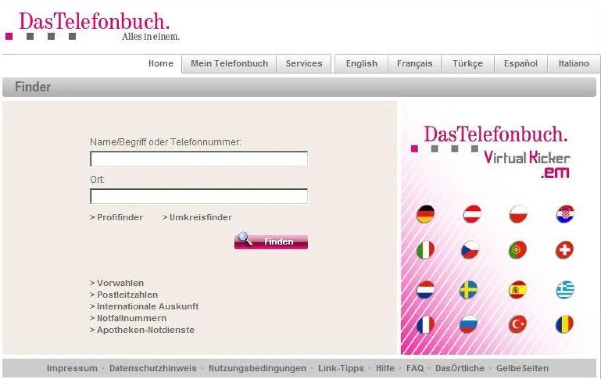 DasTelefonbuch Virtual Kicker EM2008
