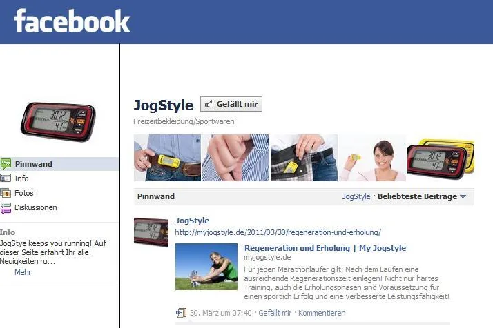 Bild: Gefällt mir! „My JogStyle“ jetzt auch auf Facebook, Twitter und Co.