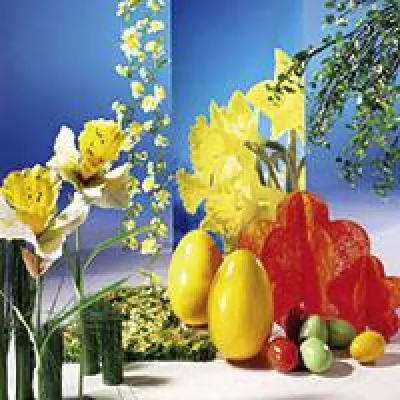 Bild: Deko Spezialist Woerner: Farbreichtum mit Mustermix: Ostern wird kunterbunt