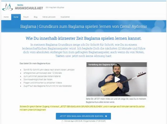 www.meineMusikschule.net startet mit einem Videokurs für Baglama (Saz) Bild: www.meineMusikschule.net startet mit einem Videokurs für Baglama (Saz)