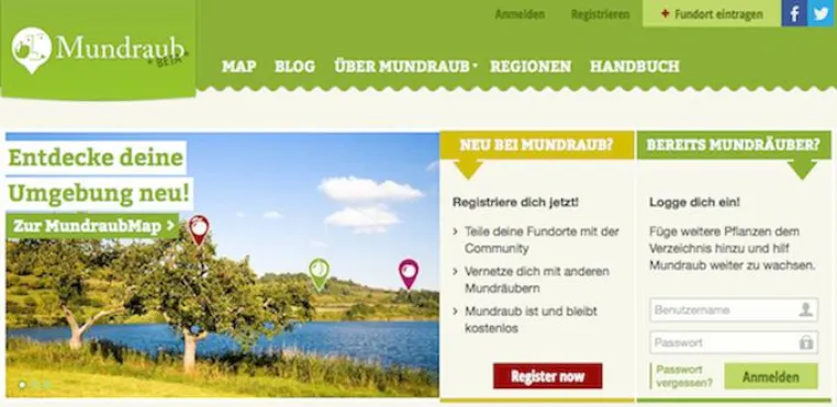 Bild: mundraub.org mit neuer Plattform