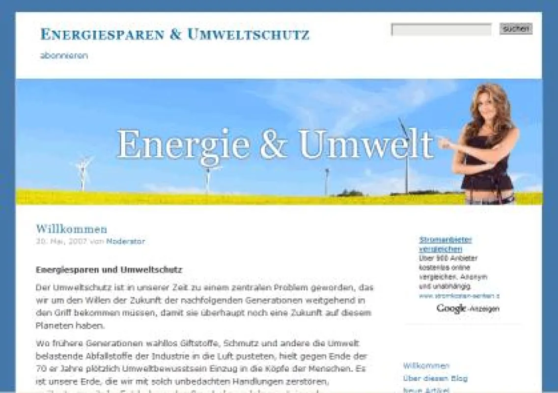 Energie sparen und die Umwelt schützen