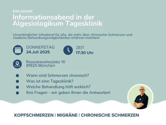 Bild: Algesiologikum Tagesklinik: Informationsveranstaltung chronischer Schmerz