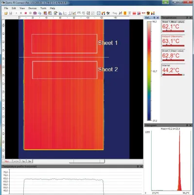 Bild: Infrarot-Zeilenkamera als Softwarelösung von Optris