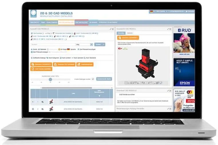 Bild: 3D CAD Downloadportal PARTcommunity von CADENAS glänzt in Version 4.0 mit neuen Funktionen