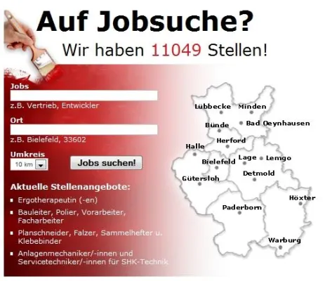 Das neue Internetportal nw-job.de der Neuen Westfälischen für Jobsuchende in Ostwestfalen-Lippe ist online Bild: Das neue Internetportal nw-job.de der Neuen Westfälischen für Jobsuchende in Ostwestfalen-Lippe ist online