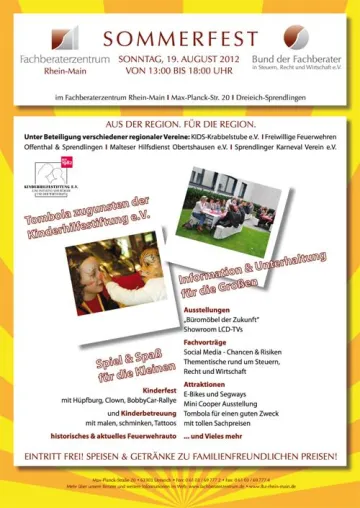 Bild: Sommerfest im Fachberaterzentrum Rhein-Main