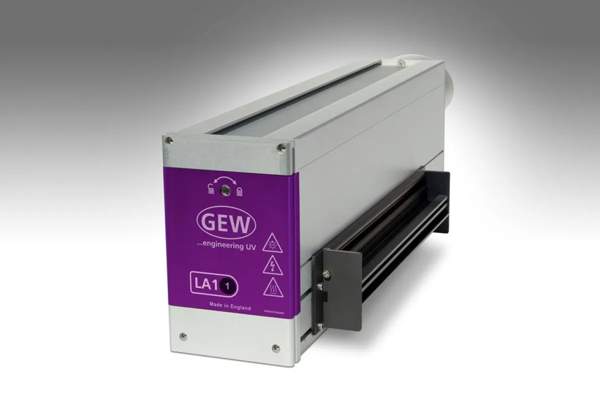 GEW mit neuem, luftgekühltem LED UV-System auf der Labelexpo in Chicago