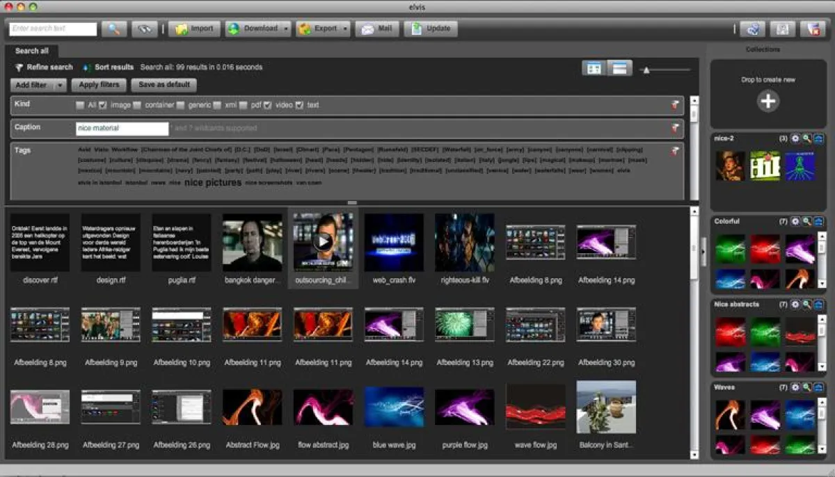Die Media Asset Management-Lösung „elvis“ nutzt eine leistungsfähige, flexible Suchmaschinen-Technologie und stellt die Suchergebnisse übersichtlich dar.