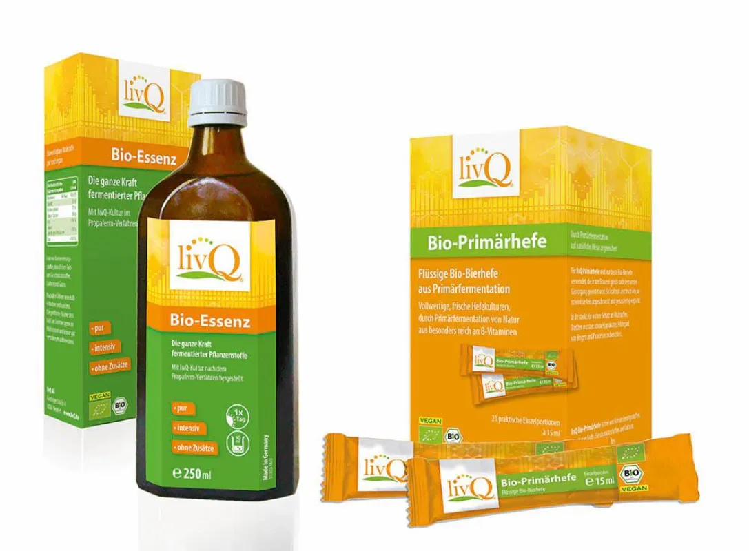 Die ersten Produkte: livQ Bio-Essenz und livQ Bio-Primärhefe