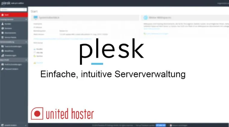 Bild: Plesk: Einfache, intuitive Serververwaltung