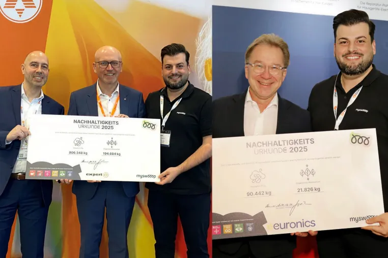 Bild: Circular Economy als Wachstums-Champion: mySWOOOP, expert und EURONICS definieren den Handel der Zukunft