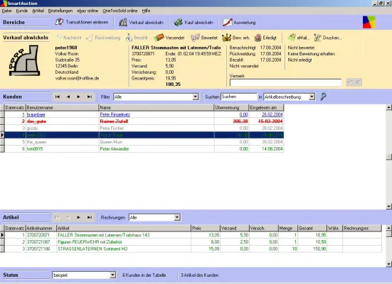 Bild: SmartAuction 1.6.2: eBay-Auktionen besser verwalten