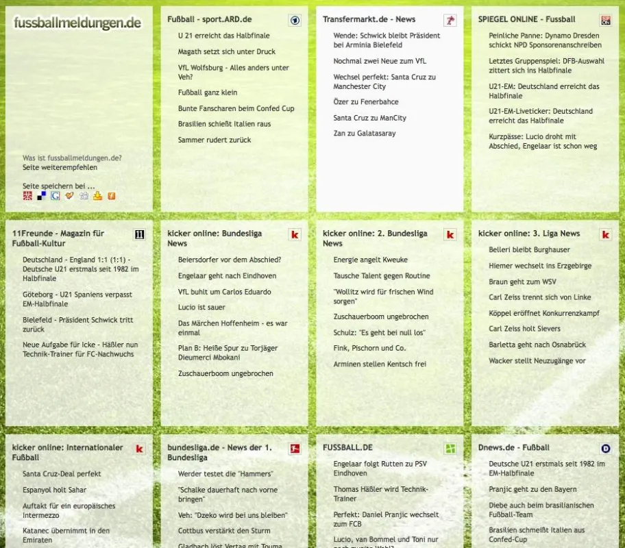 Alle News auf einen Blick - fussballmeldungen.de