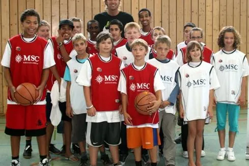 Die familienfreundliche Reederei MSC Kreuzfahrten unterstützt „BasKidBall“ Bild: Die familienfreundliche Reederei MSC Kreuzfahrten unterstützt „BasKidBall“