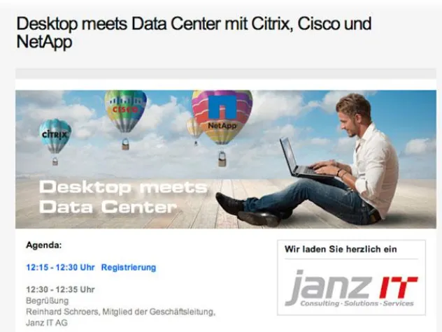 Bild: Janz IT AG organisiert „Desktop meets Datacenter“