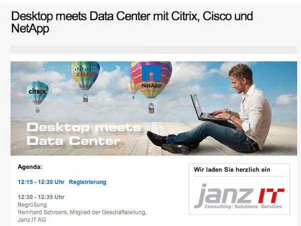 Bild: Janz IT AG organisiert „Desktop meets Datacenter“