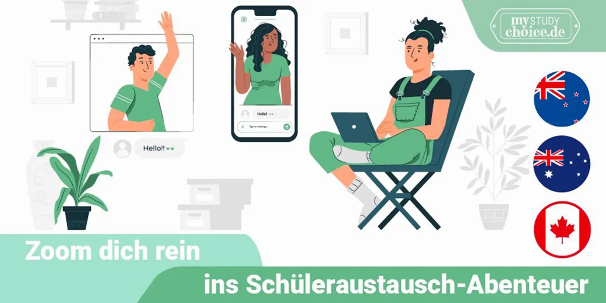 Kostenlose Live-Online-Veranstaltungen zum Auslandsschuljahr 2026/27 vom 27. bis 30.8. 2025 (© MyStudyChoice)
