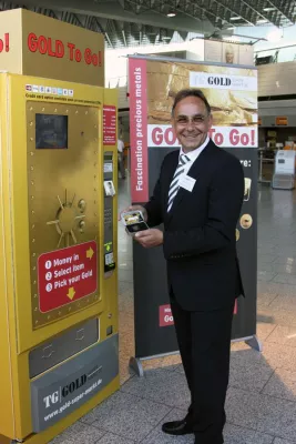 „Gold To Go – Automat“ erobert den Flughafen Frankfurt Bild: „Gold To Go – Automat“ erobert den Flughafen Frankfurt