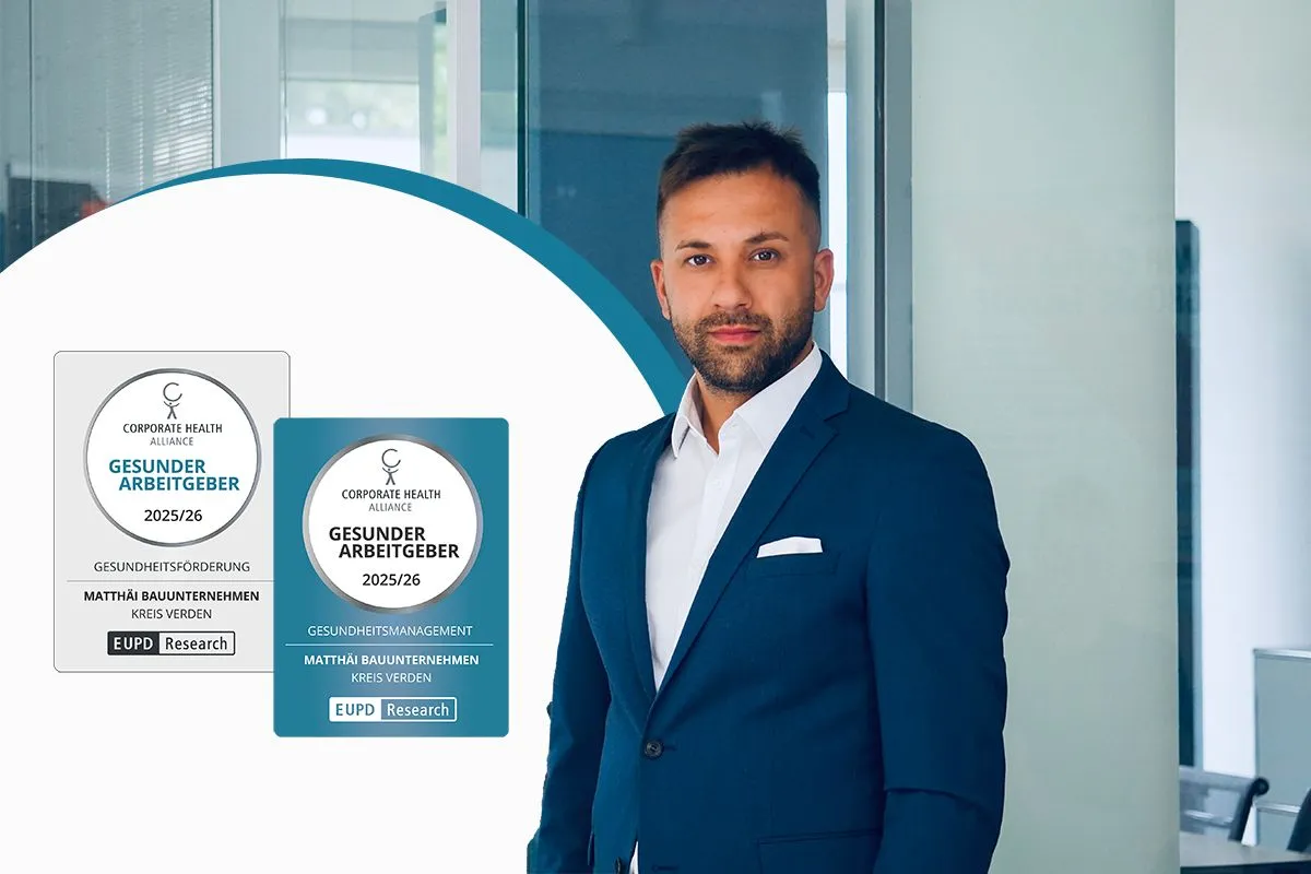 Katip Tavan, Matthäi, mit dem von EUPD Research verliehenen Siegel „Gesunder Arbeitgeber