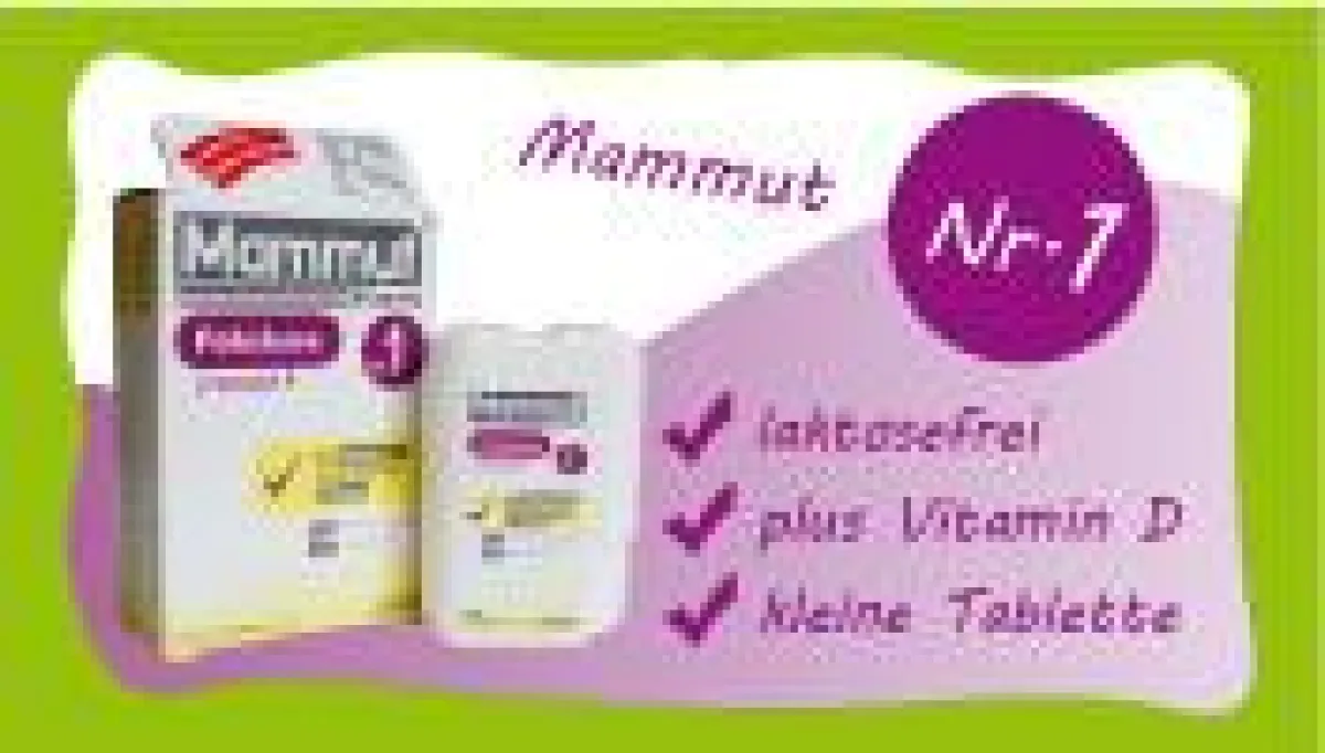Mammut prenatal Nr. 1, Mammut Nr. 2, Mammut - ohne Jod © Mammut Pharma GmbH
