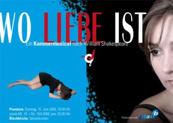 Wo Liebe ist - Ein Kammermusical nach Shakespeare wird im Juni in Gelsenkirchen uraufgeführt Bild: Wo Liebe ist - Ein Kammermusical nach Shakespeare wird im Juni in Gelsenkirchen uraufgeführt