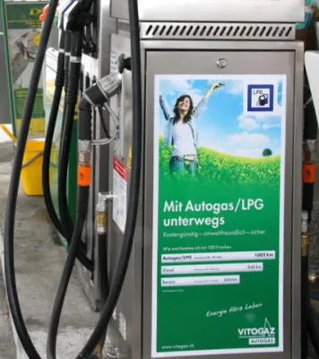 Bild: Autogasbilanz 2012 Schweiz: Absatz und Anzahl der LPG-Tankstellen stark gestiegen