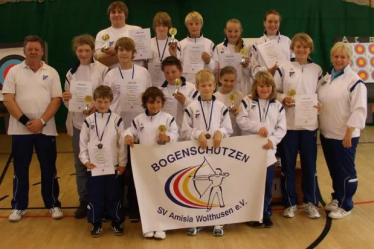 Hallen Vereinsmeisterschaft der Bogenschützen des SV Amisia Wolthusen von 1929 e.V. Bild: Hallen Vereinsmeisterschaft der Bogenschützen des SV Amisia Wolthusen von 1929 e.V.