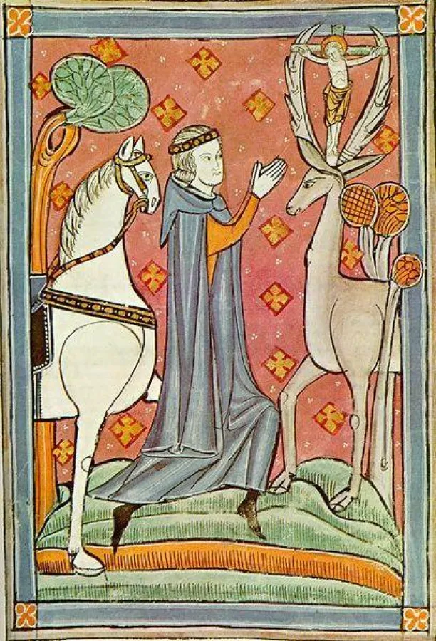 Hubertus entsagt der Jagd, Marciana Library