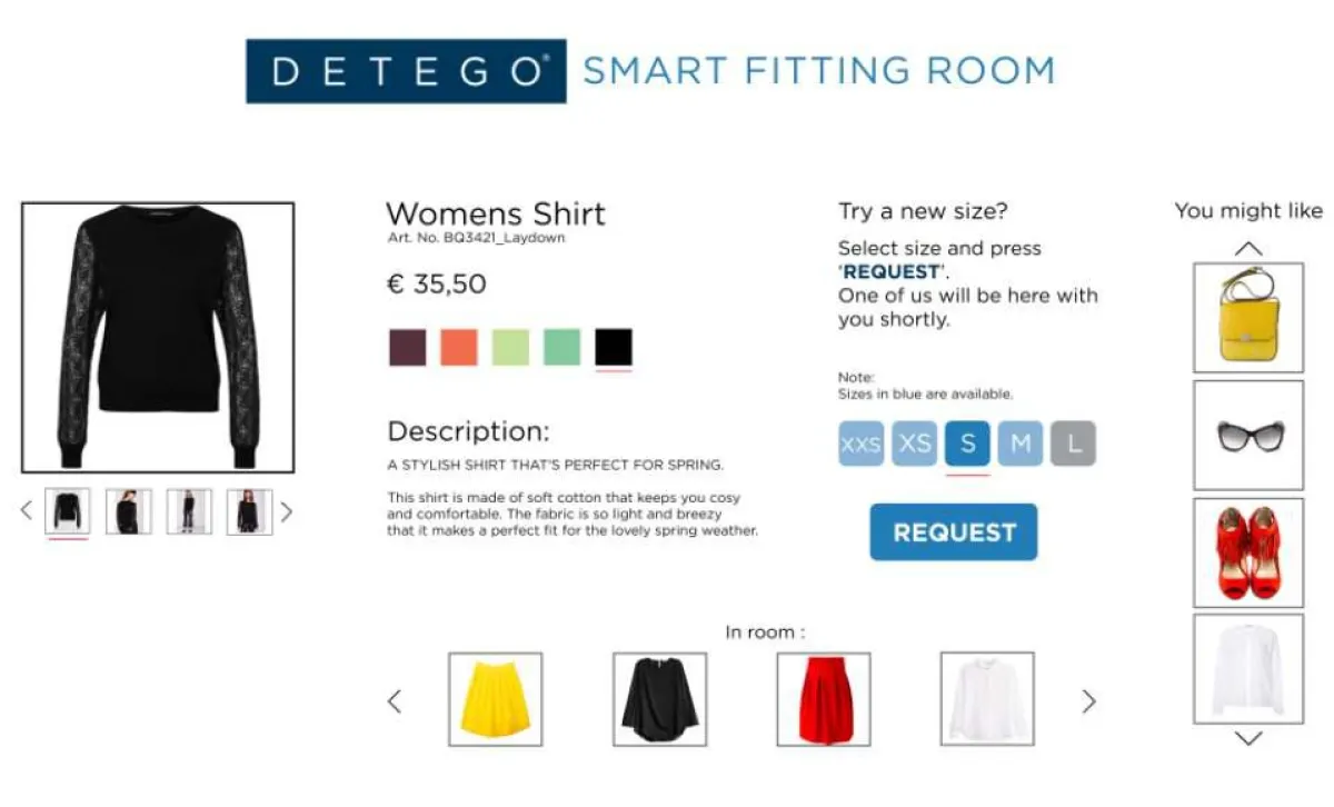 © Detego/ Smart Fitting Room Application