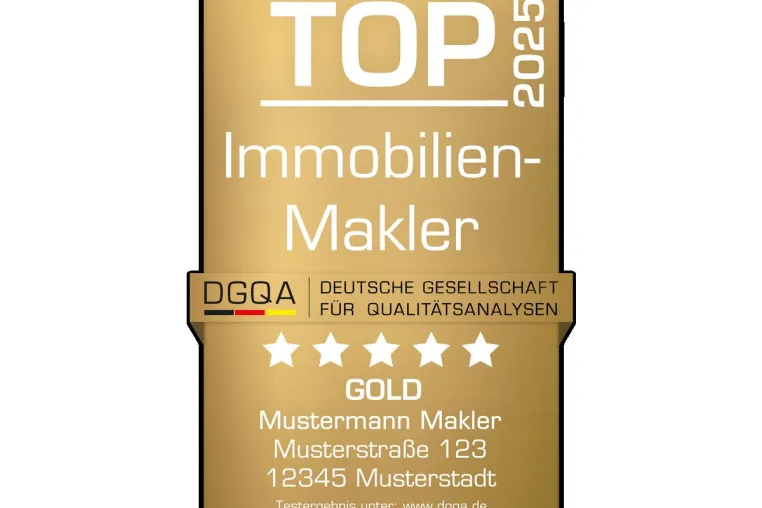 Gütesiegel „TOP Immobilienmakler“ - Verlässliche Standards in der Immobilienbranche Bild: Gütesiegel „TOP Immobilienmakler“ - Verlässliche Standards in der Immobilienbranche