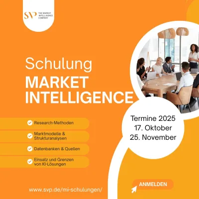 Bild: SVP Market Intelligence-Schulung | 17.10.2025 | 25.11.2025 | 17.03.2026 | 19.06.2026